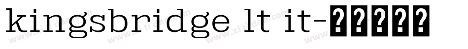 kingsbridge lt it字体转换